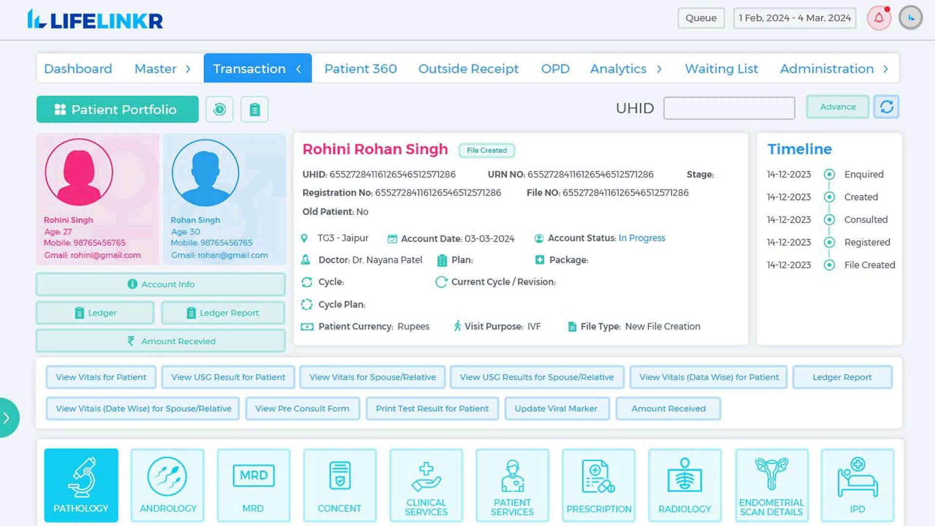 LifeLinkr Patient Portfolio